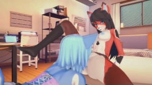 (3D Hentai)(Furry) Furry lesbian