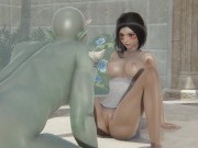 3D ANIMATED HENTAI monster attacks at the bath house