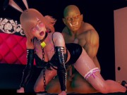 Hentai music video - futanari rabbit bounce with monster
