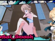 Jean gets fucked on a table, cum on her ass POV - Genshin Impact Hentai.